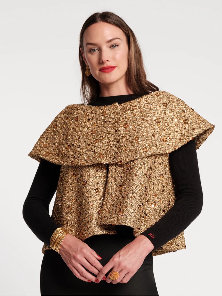 Nwt Frances Valentine Peyton Sequin Swing Jacket Poly Wool Sz S